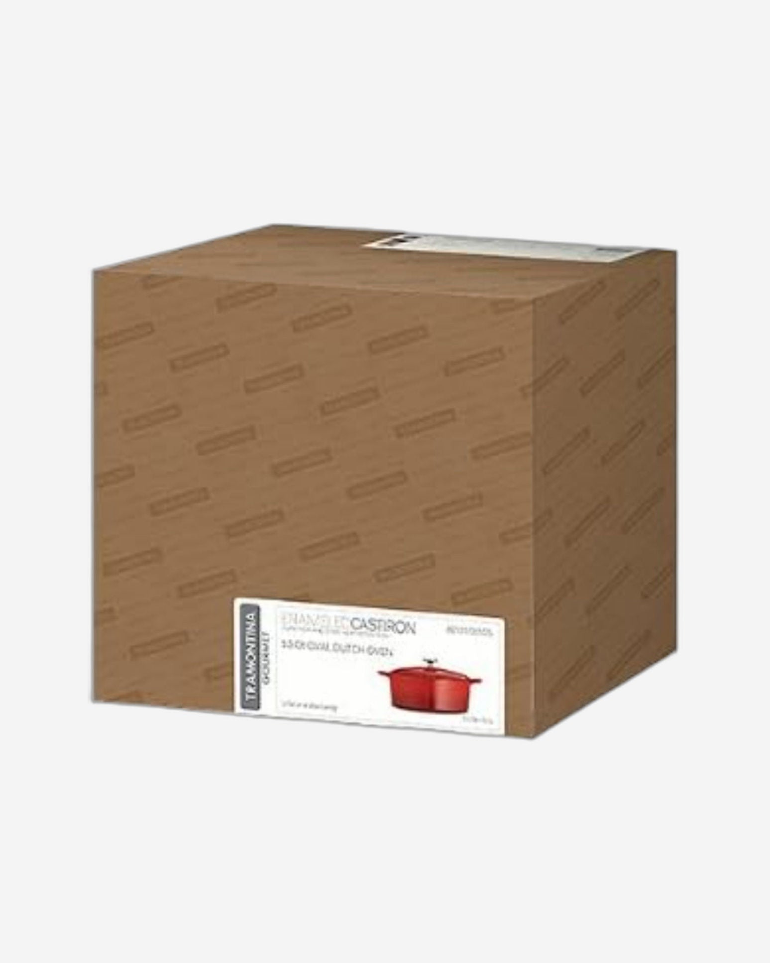 فرن هولندي بيضاوي الشكل من ترامونتينا برازيل سيريز 1000، سعة 7 كوارت، مطلي بالمينا الأحمر ومغطى بحديد الزهر