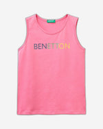 تانك توب مع طباعة شعار لامع