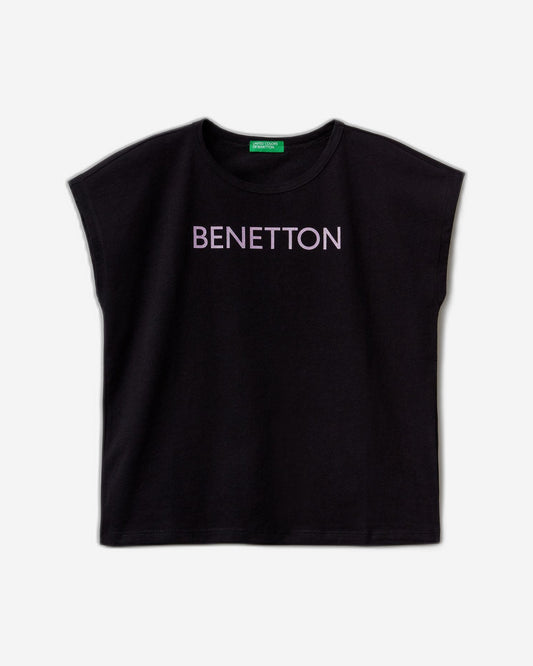 تي شيرت بشعار مطبوع لامع