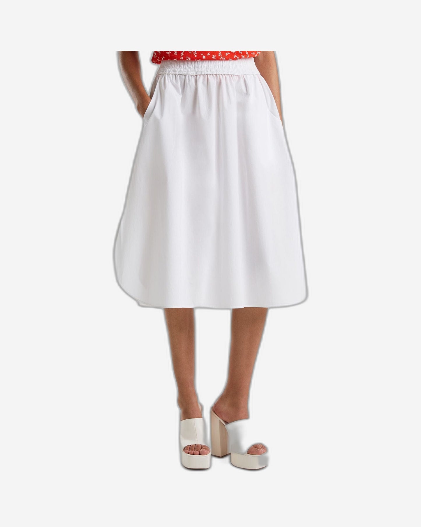 تنورة ميدي من القطن بنسبة 100%