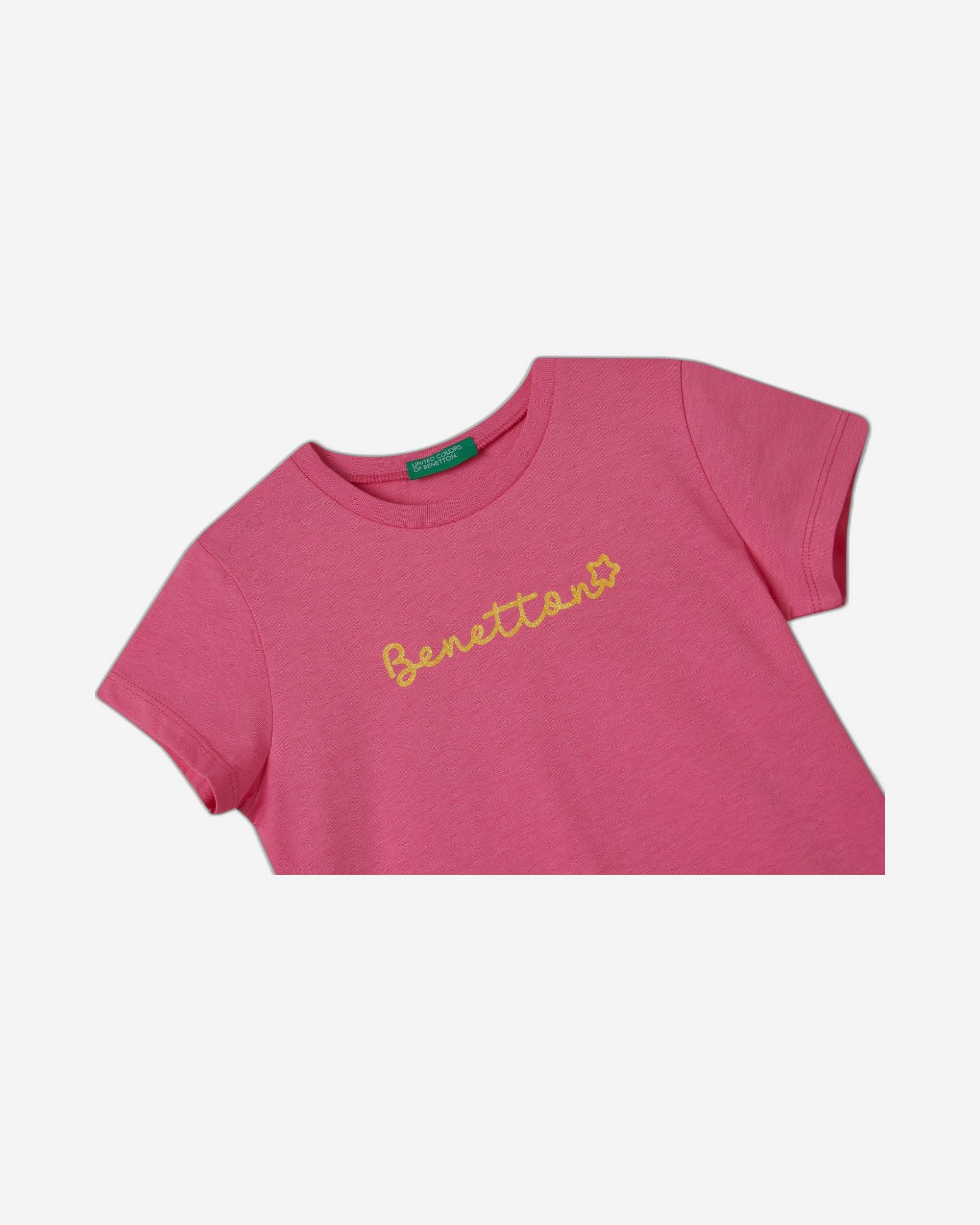 تي شيرت من القطن العضوي مع طباعة الشعار