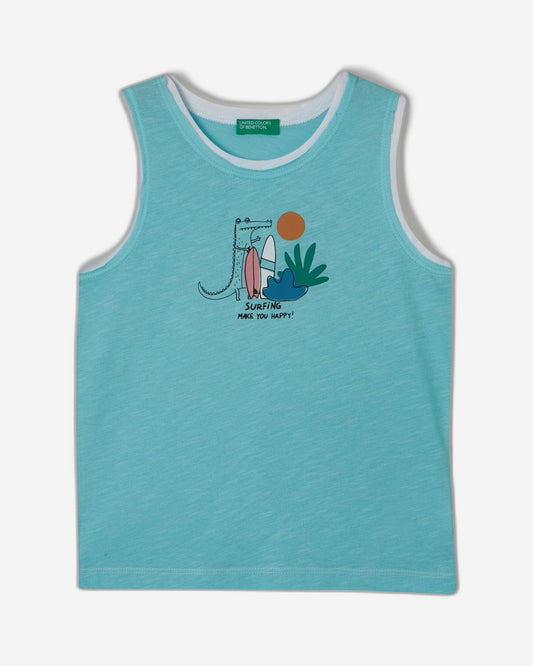 قميص داخلي خفيف الوزن مع طباعة