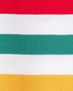 قميص بولو بأكمام قصيرة وخطوط