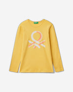 تي شيرت بأكمام طويلة مع طباعة لامعة