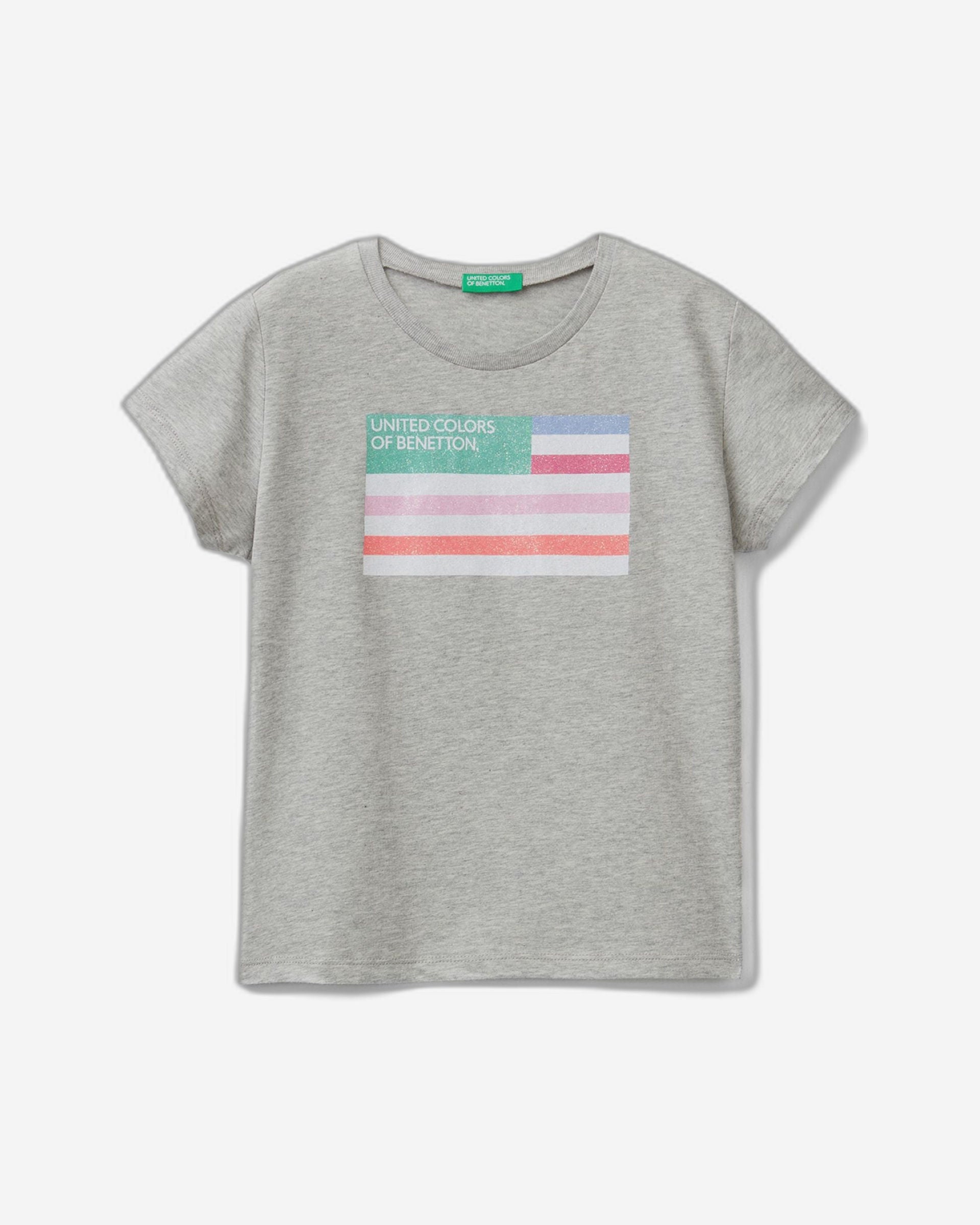 تي شيرت بشعار لامع من القطن العضوي