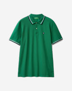 قميص بولو من القطن المطاطي بأكمام قصيرة