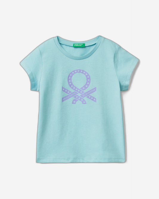 تي شيرت قطني 100% مع شعار