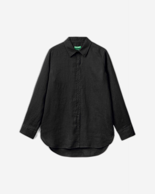 قميص طويل من الكتان الخالص