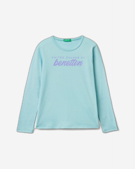 تي شيرت بأكمام طويلة مصنوع من القطن بنسبة 100%