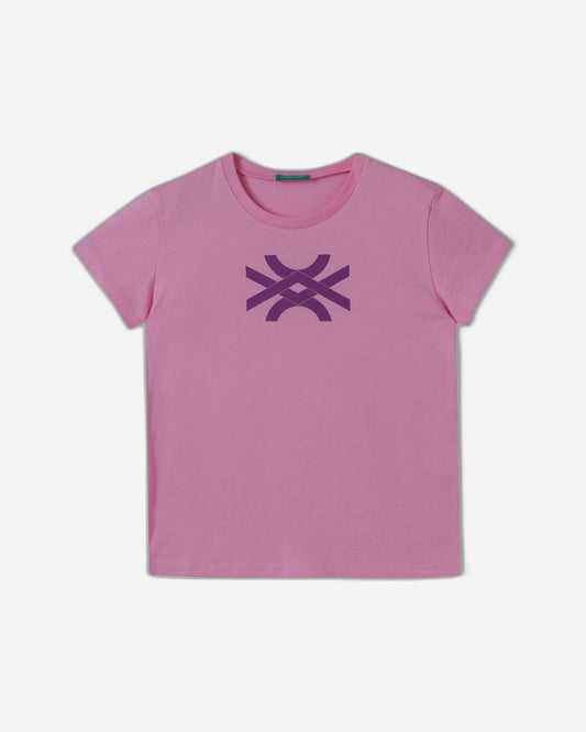 تي شيرت قطني 100% مع شعار