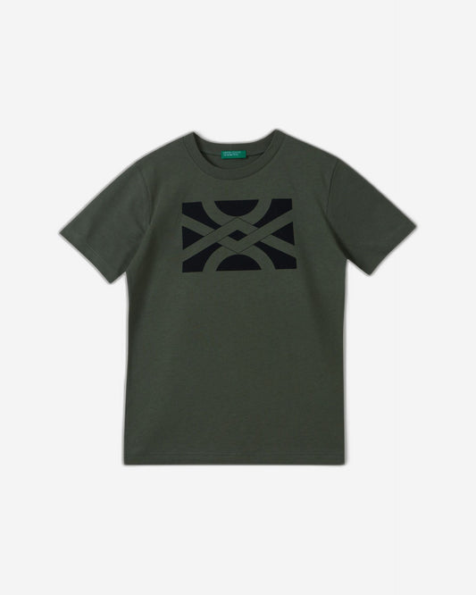 تي شيرت قطني 100% مع شعار