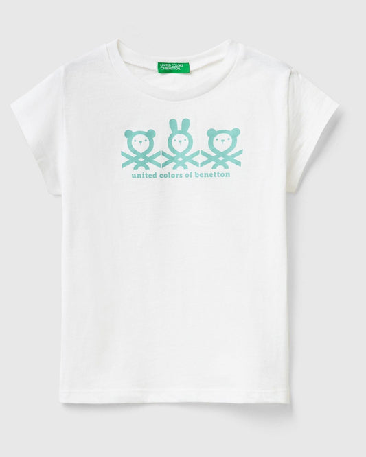 تي شيرت قطني 100% مع شعار