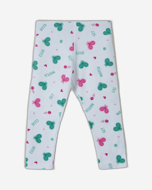 بنطال ضيق من القطن المرن بنقوش