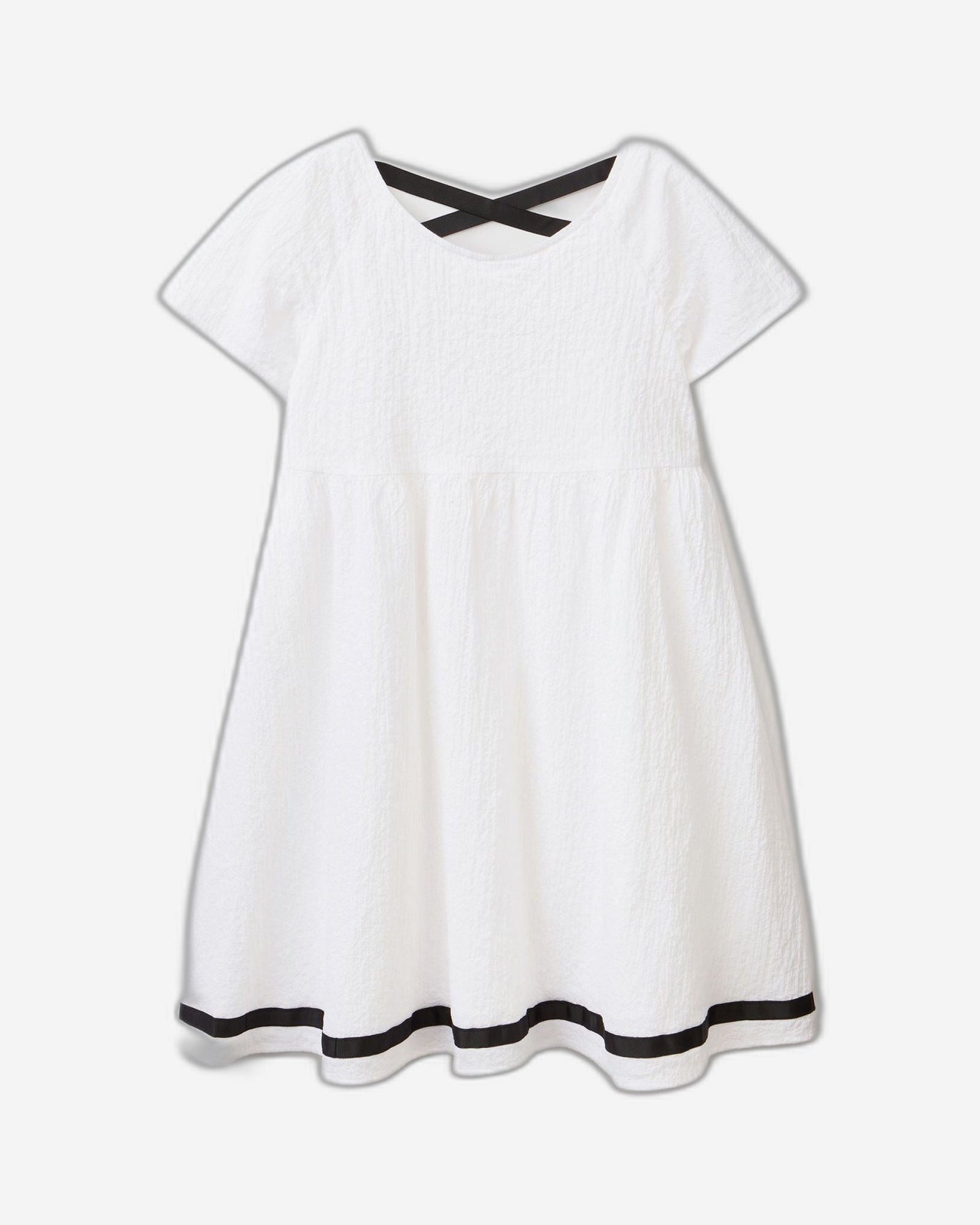 فستان قصير من القطن المرن