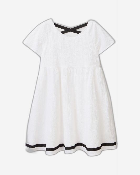 فستان قصير من القطن المرن