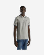 قميص بولو من القطن المطاطي بأكمام قصيرة