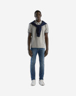 قميص بولو من القطن المطاطي بأكمام قصيرة