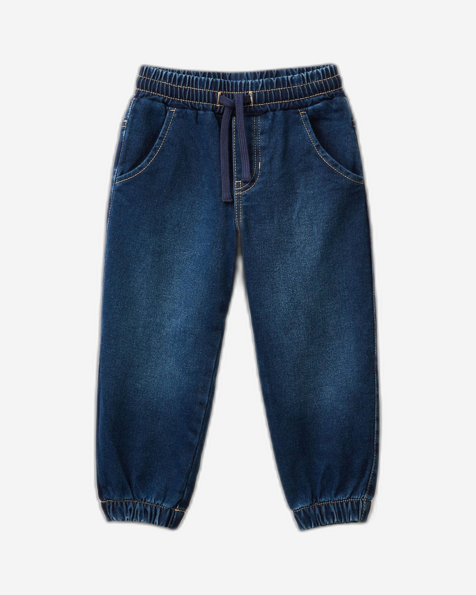 بنطلون رياضي رياضي بمظهر الجينز