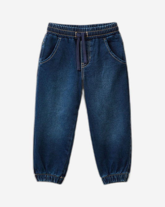 بنطلون رياضي رياضي بمظهر الجينز