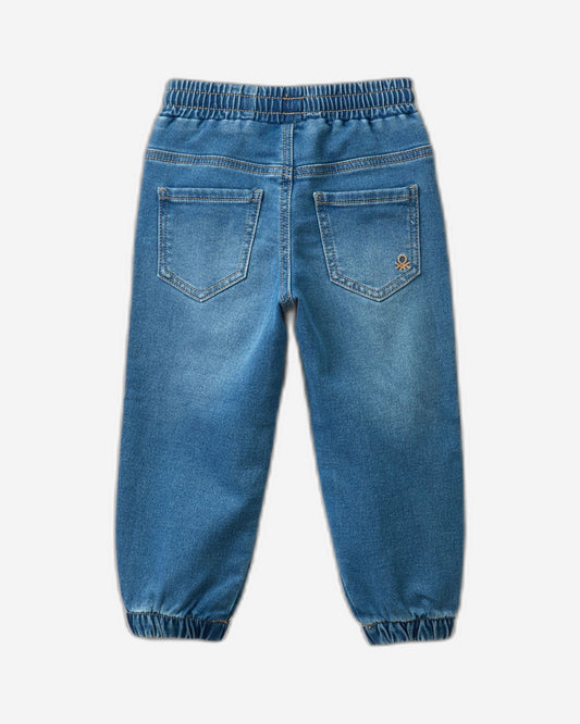 بنطلون رياضي رياضي بمظهر الجينز