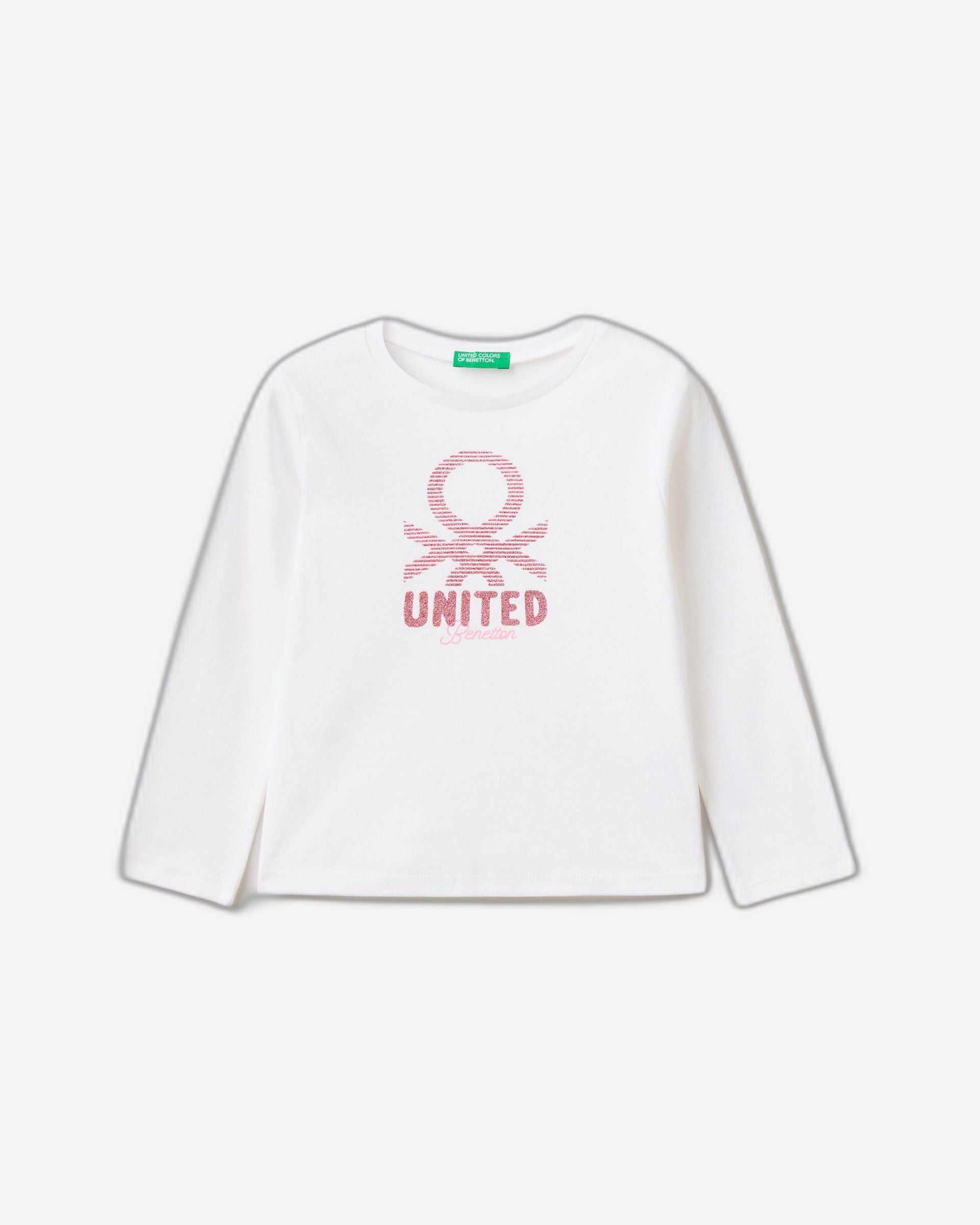 تي شيرت بأكمام طويلة مع طباعة لامعة