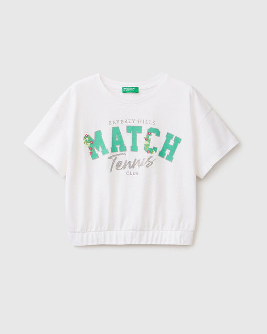 تي شيرت مطبوع عليه بريق