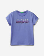 تي شيرت بشعار لامع من القطن العضوي