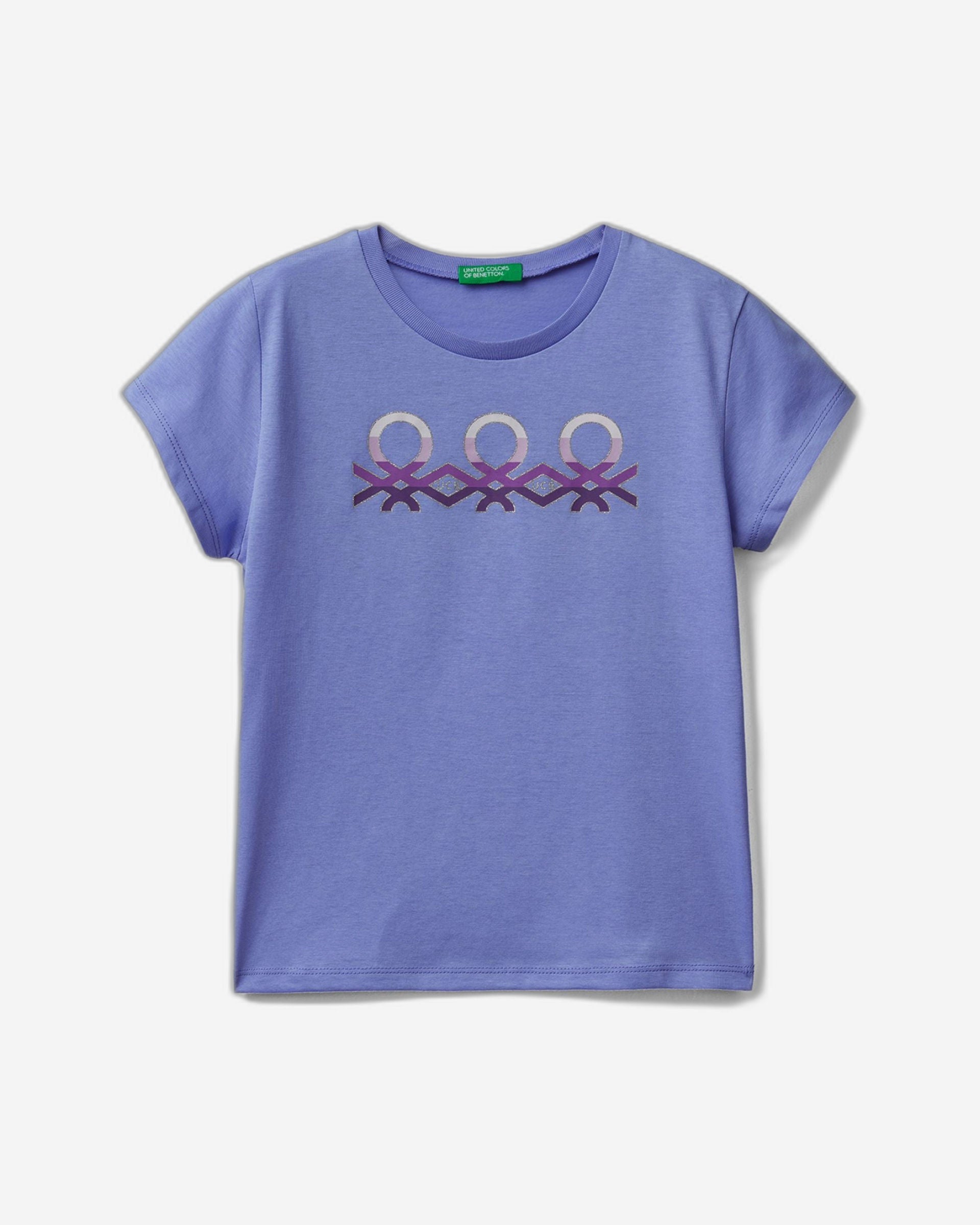 تي شيرت بشعار لامع من القطن العضوي