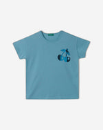 تي شيرت بقصّة مربعة مع تطريز