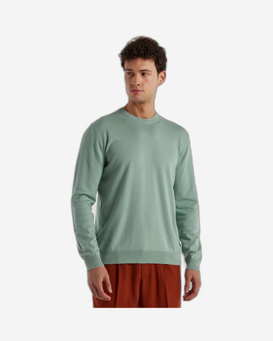 سترة برقبة دائرية مصنوعة من القطن بنسبة 100%