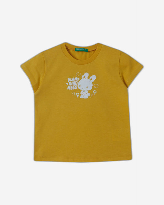 تي شيرت برقبة دائرية مع طباعة