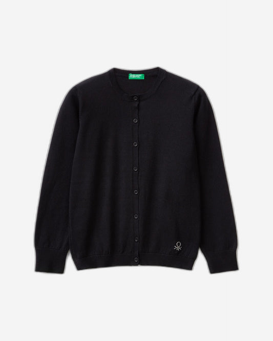 كارديجان برقبة دائرية من مزيج القطن