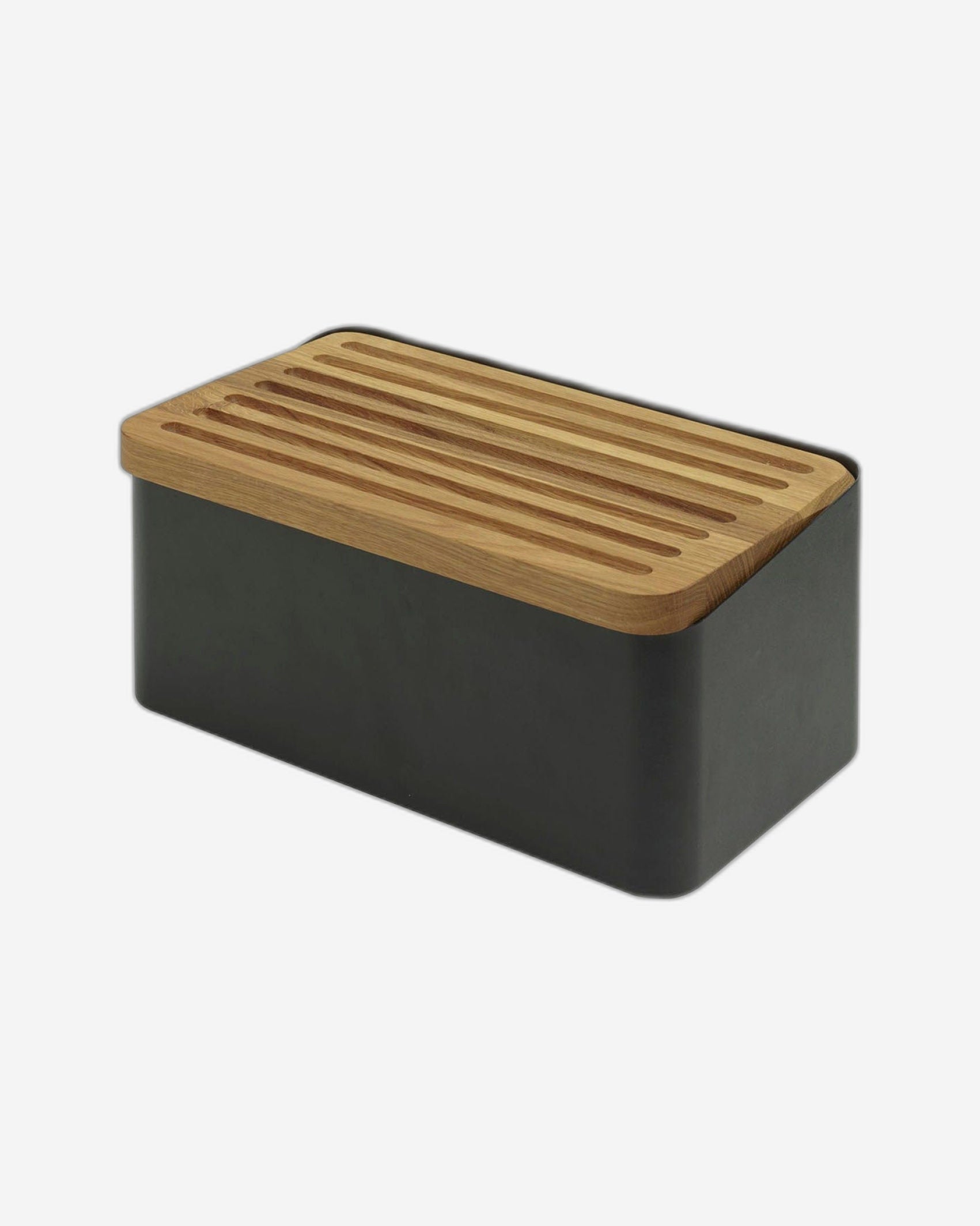 صندوق خبز مقرمش من ليجنوارت، هيكل أسود ولوح خبز قابل للإزالة من خشب البلوط، Bb-80B