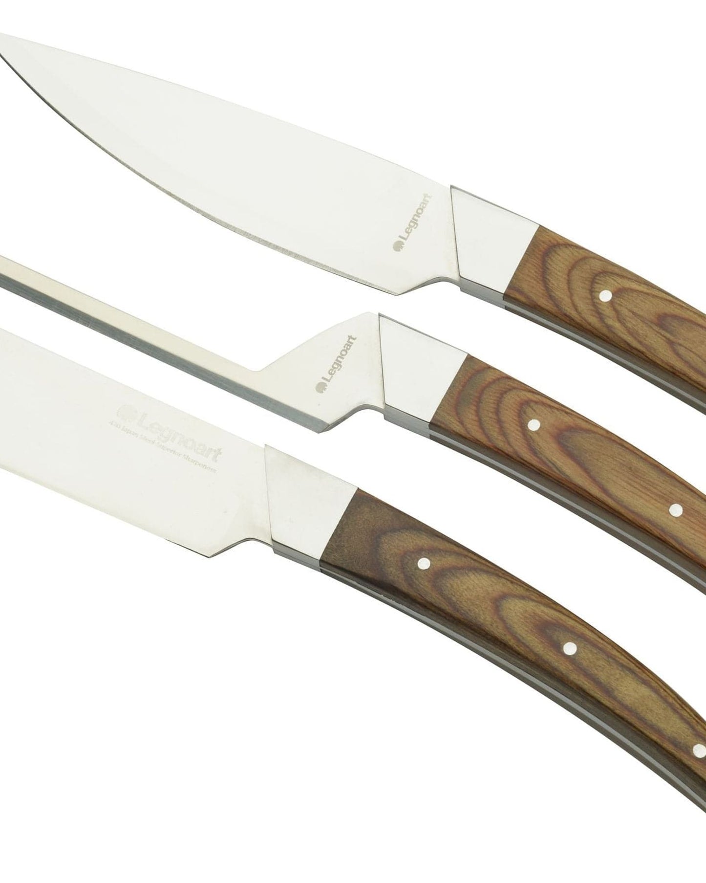 طقم جبن ليجنوارت كاسيوس بمقبض خشبي فاتح اللون CK-40B