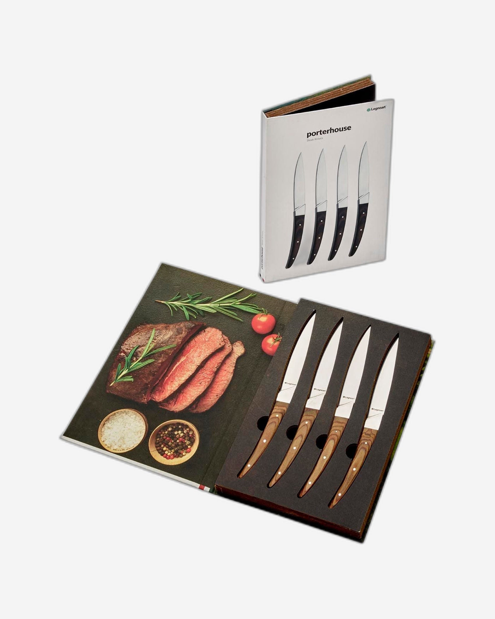 مجموعة سكاكين ليجنوارت بورتهاوس المكونة من 4 قطع بمقبض داكن من الفولاذ المقاوم للصدأ Sk-7A
