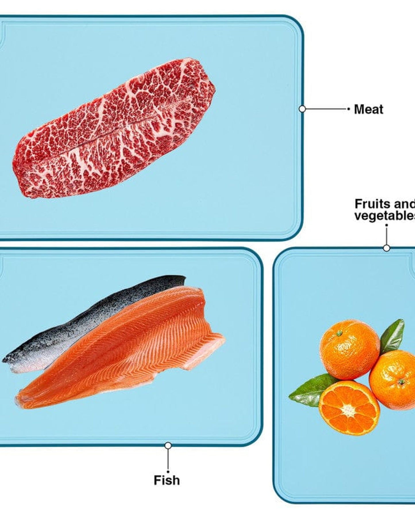 ألواح تقطيع فيسمان / تي بي آر، 3 قطع، أزرق