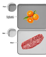 ألواح تقطيع فيسمان مكونة من قطعتين مقاس 34×28 سم مع حامل بلاستيك رمادي + TPR