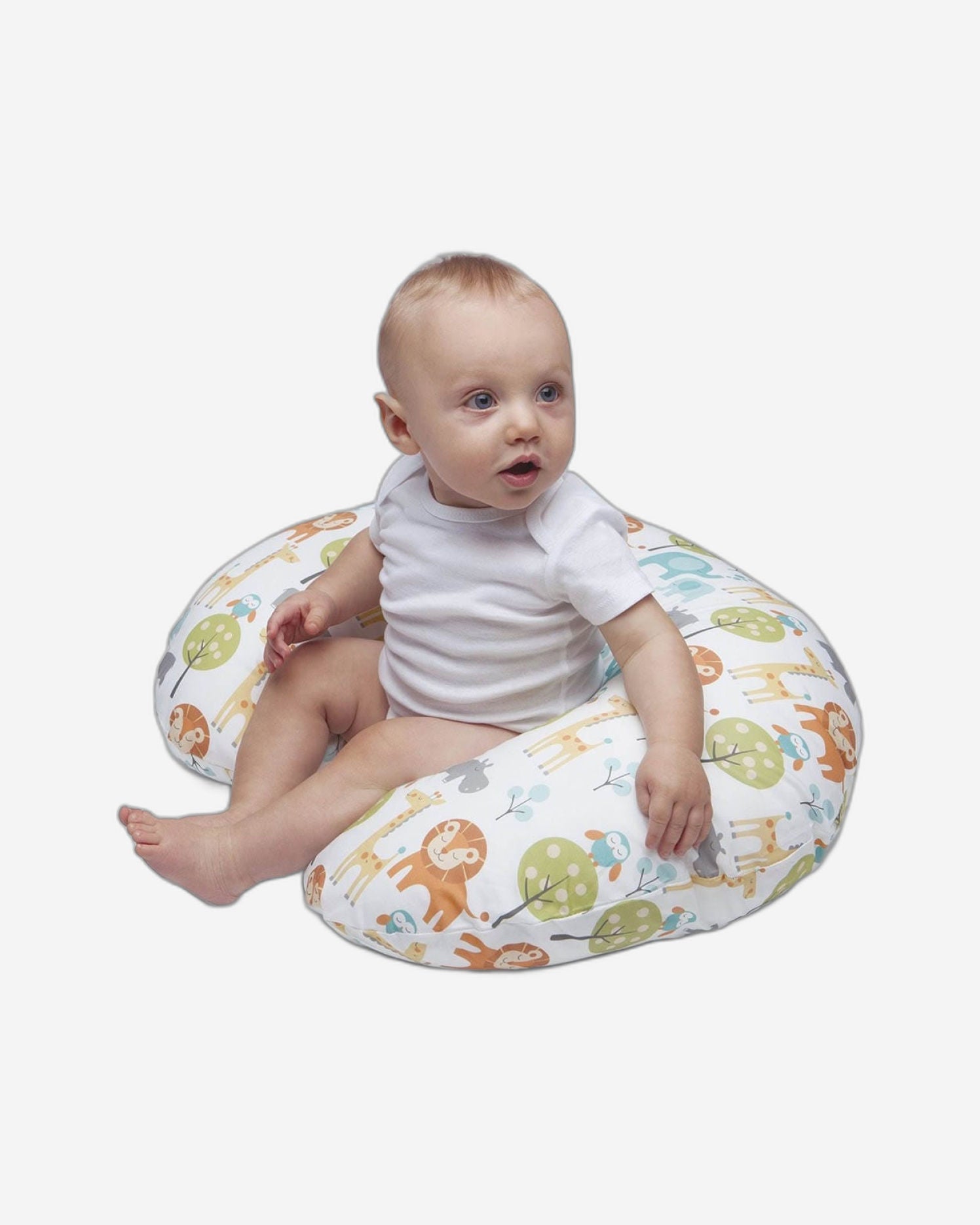 وسادة شيكو بوبي مع غطاء قطني للأطفال من عمر 0 أشهر فما فوق - غابة هادئة