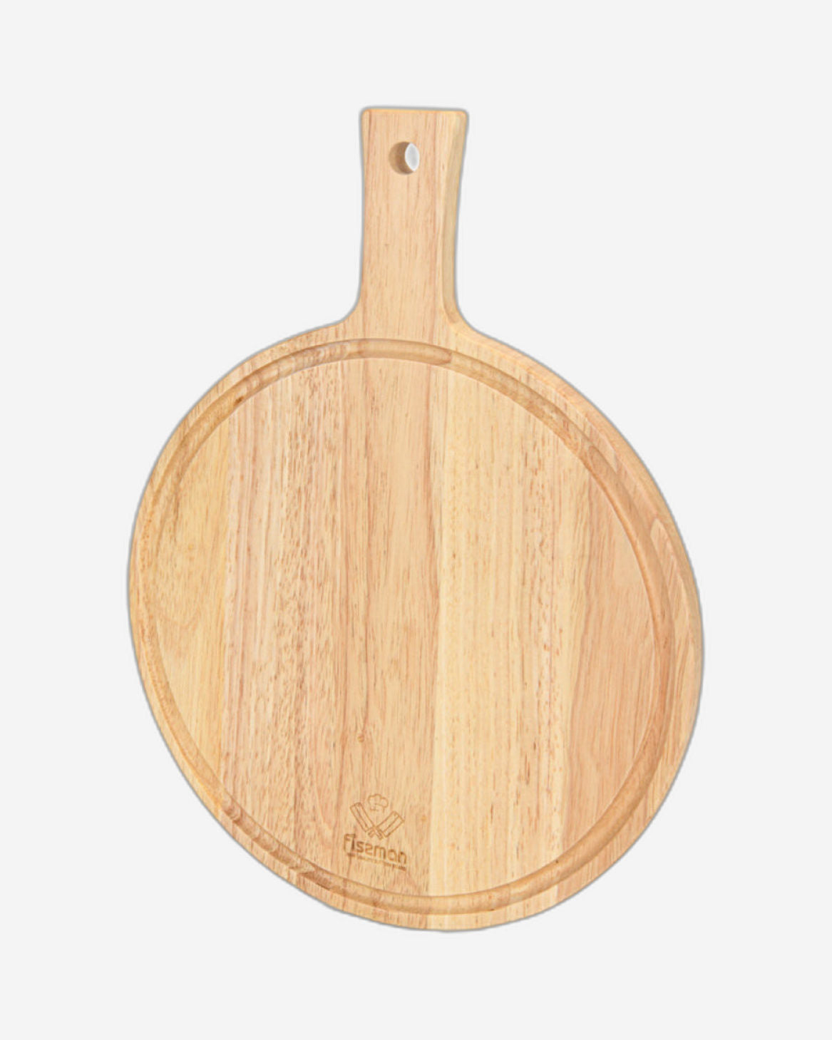 لوح تقطيع فيسمان من الخشب المطاطي بمقبض 40 سم