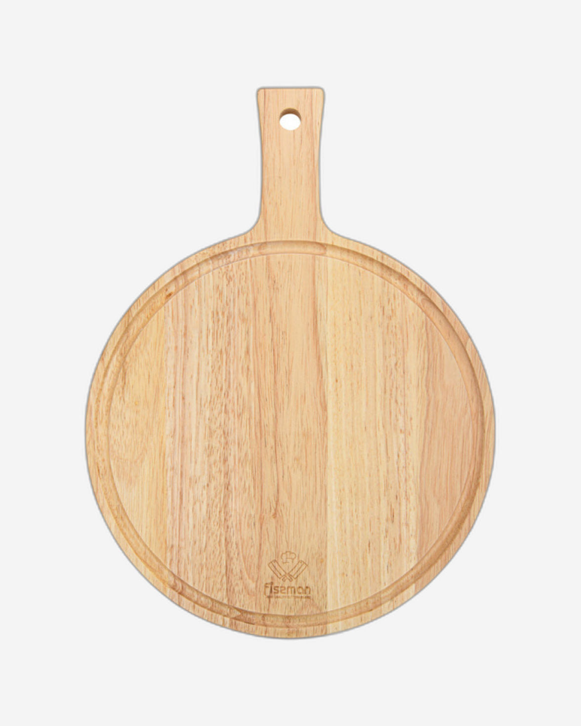 لوح تقطيع فيسمان من الخشب المطاطي بمقبض 40 سم