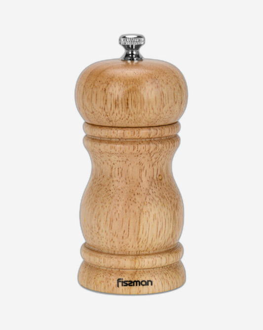 مطحنة ملح وفلفل يدوية من فيسمان، 11 سم، مطحنة سيراميك بنية فاتحة، مطحنة توابل قابلة للتعديل لحبوب الفلفل والملح والتوابل الجافة