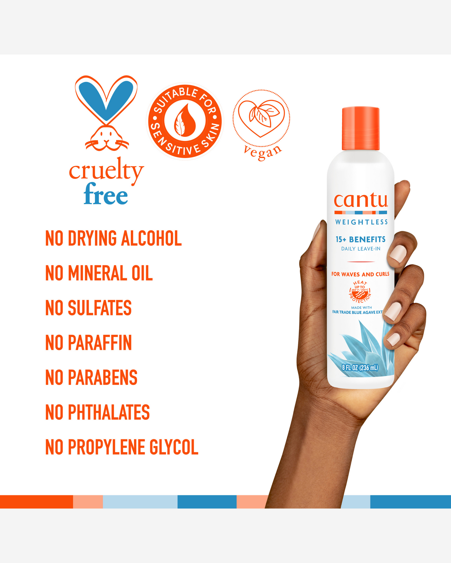 Cantu Weightless Daily Leave In 236Ml
