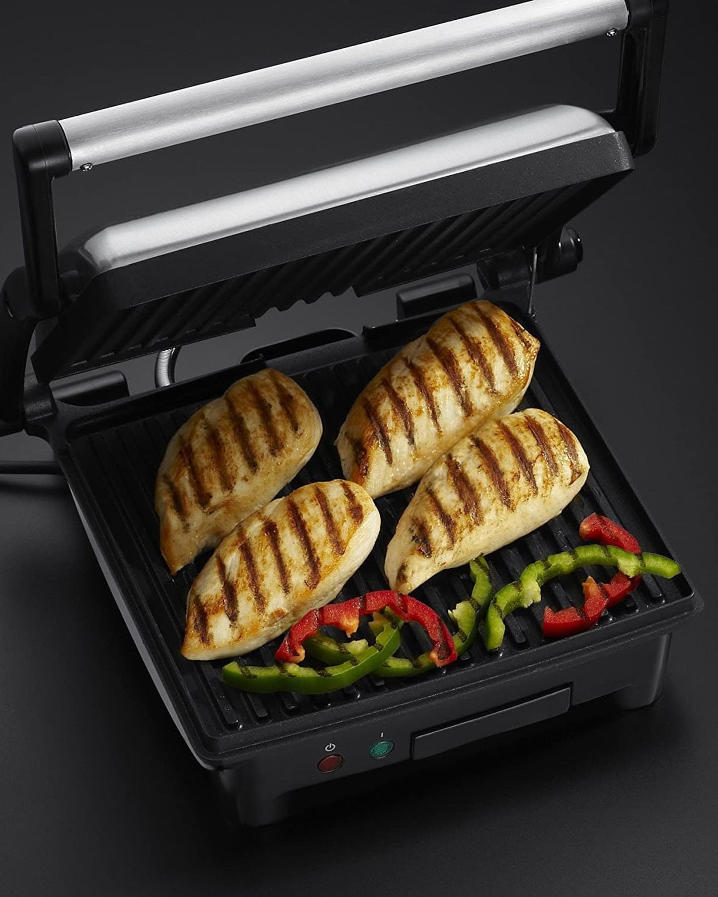 مكبس بانيني 3 في 1، شواية، وشواية صحية من راسل هوبز (موديل 17888)