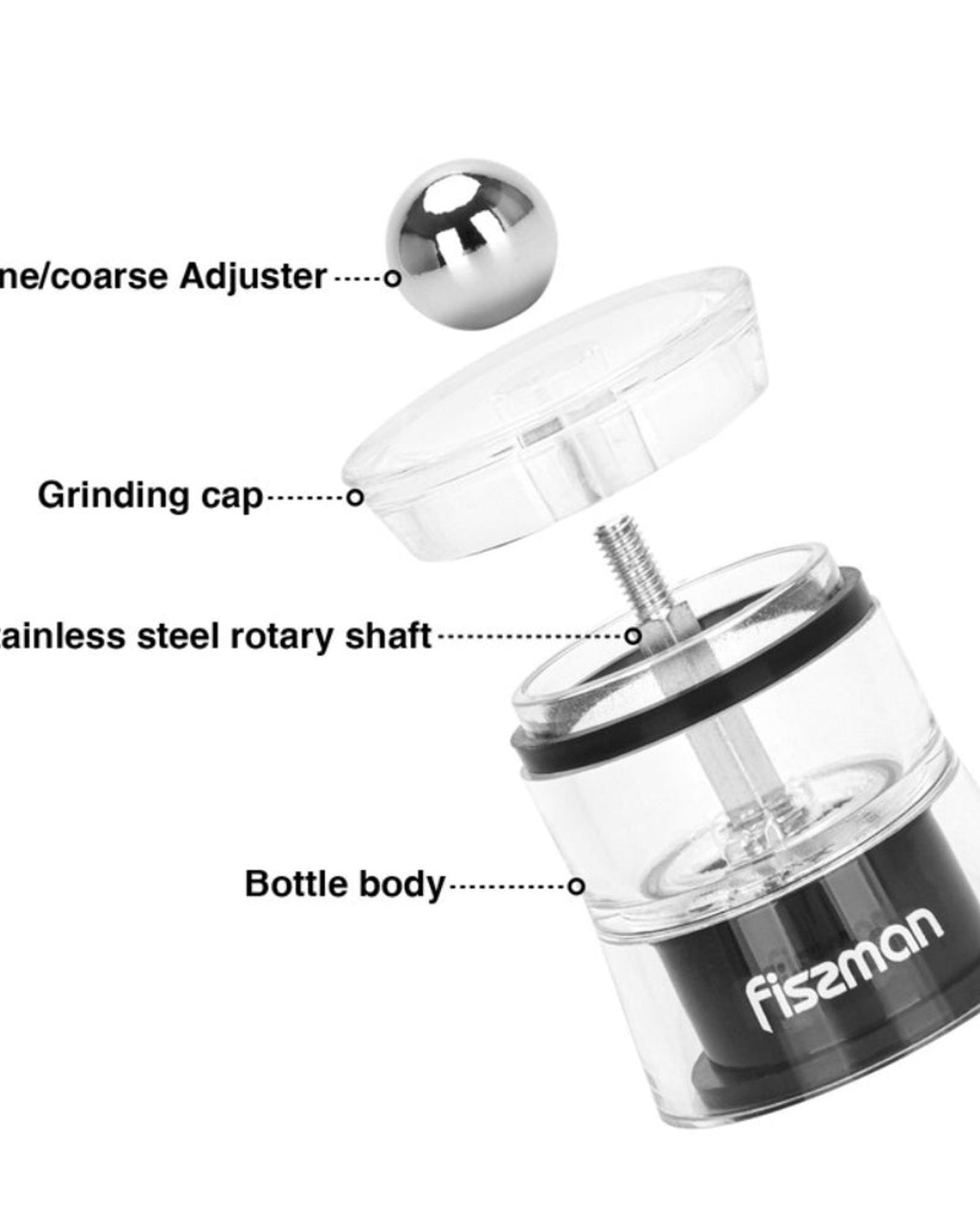 مطحنة ملح وفلفل فيسمان 6.5 سم (أكريليك)