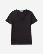 تي شيرت من القطن الخالص برقبة على شكل حرف V