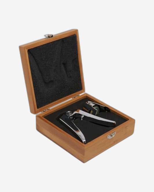 طقم شمبانيا Grunwerg مكون من 3 قطع مع حامل خشبي - 3CS/BB