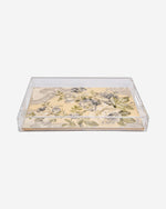 صينية سيزاتيني ألفريدا الخشبية المصنوعة من مادة البليكسي الذهبية