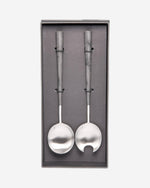 بيلو إينوكس نيو أسود مع فضي مصقول - طبق سلطة لشخصين - صندوق هدايا