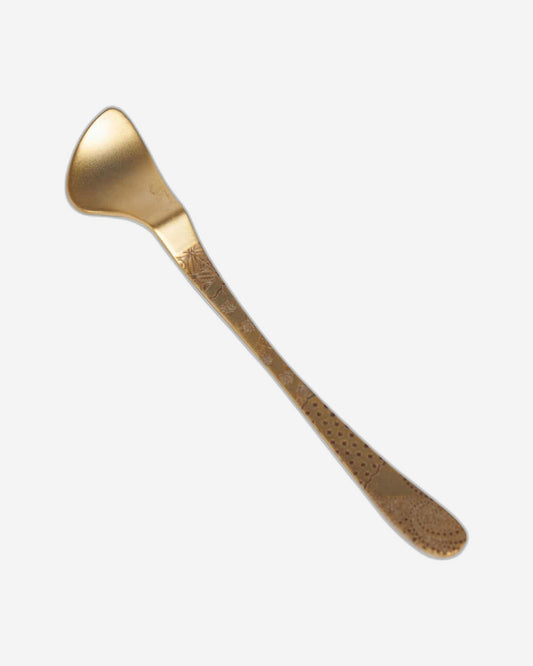طقم ملاعق شاي ذهبية مطفية بتصميم فراشة، مكون من 6 قطع