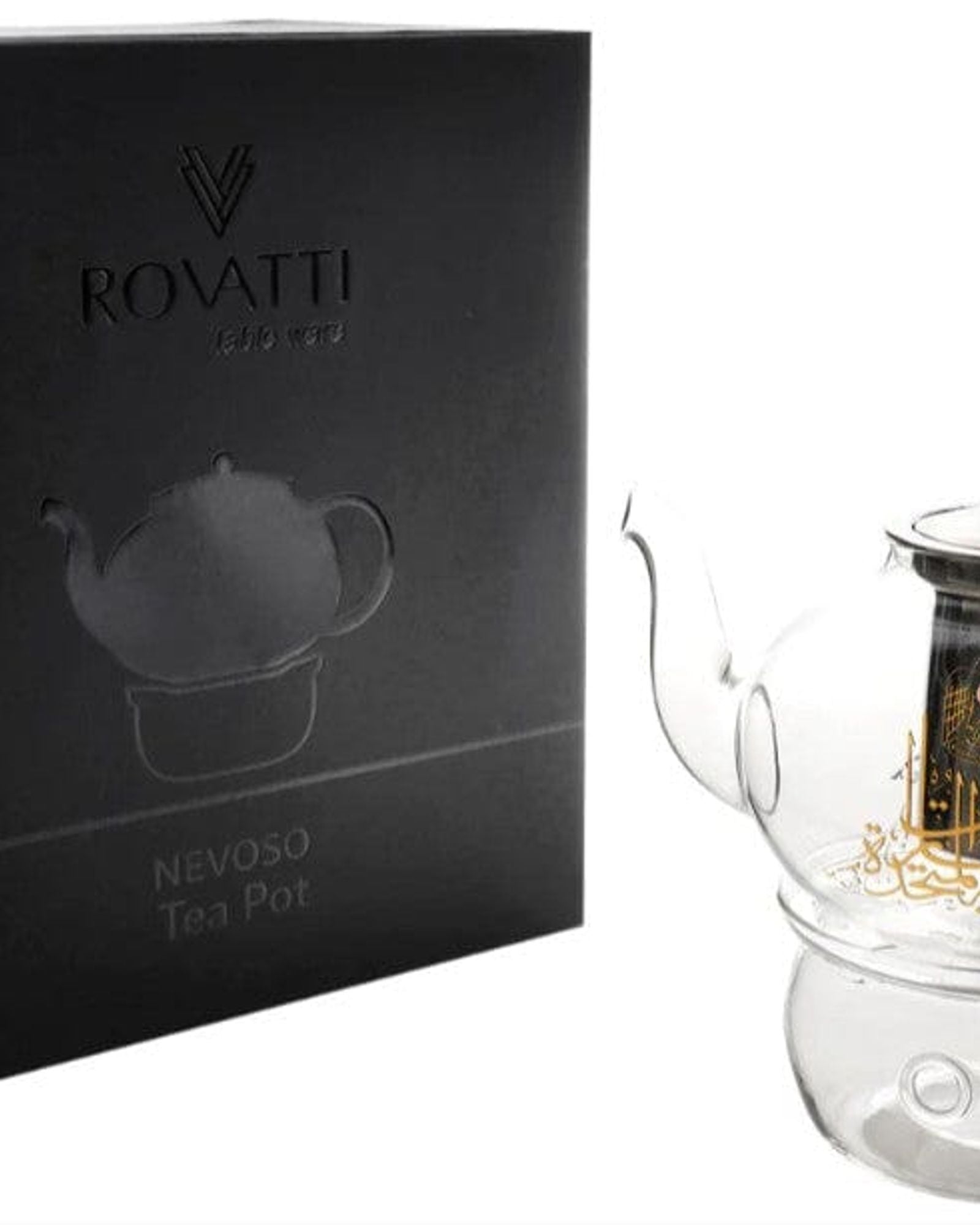 طقم براد شاي روفاتي نيفوسو الإمارات العربية المتحدة مكون من 3 قطع ذهبي 1.2 لتر